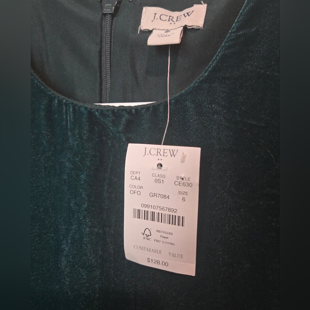 J Crew Velvet Mini Dress - Picture 5 of 8